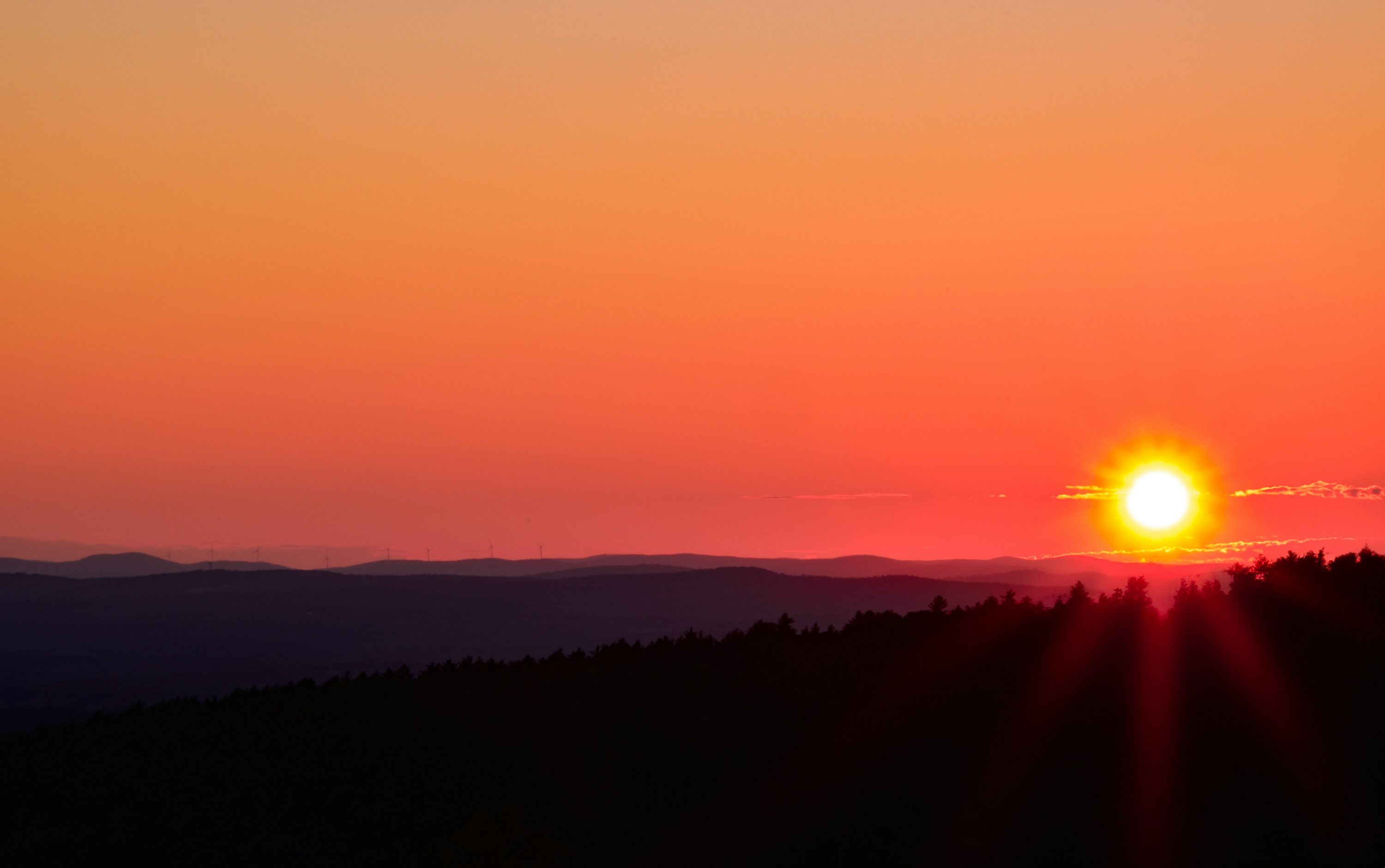 Sunset over mountains